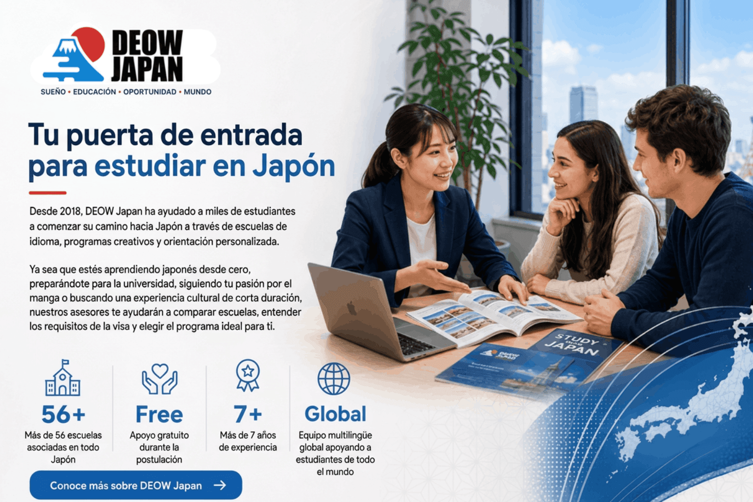Students receiving study abroad consultation